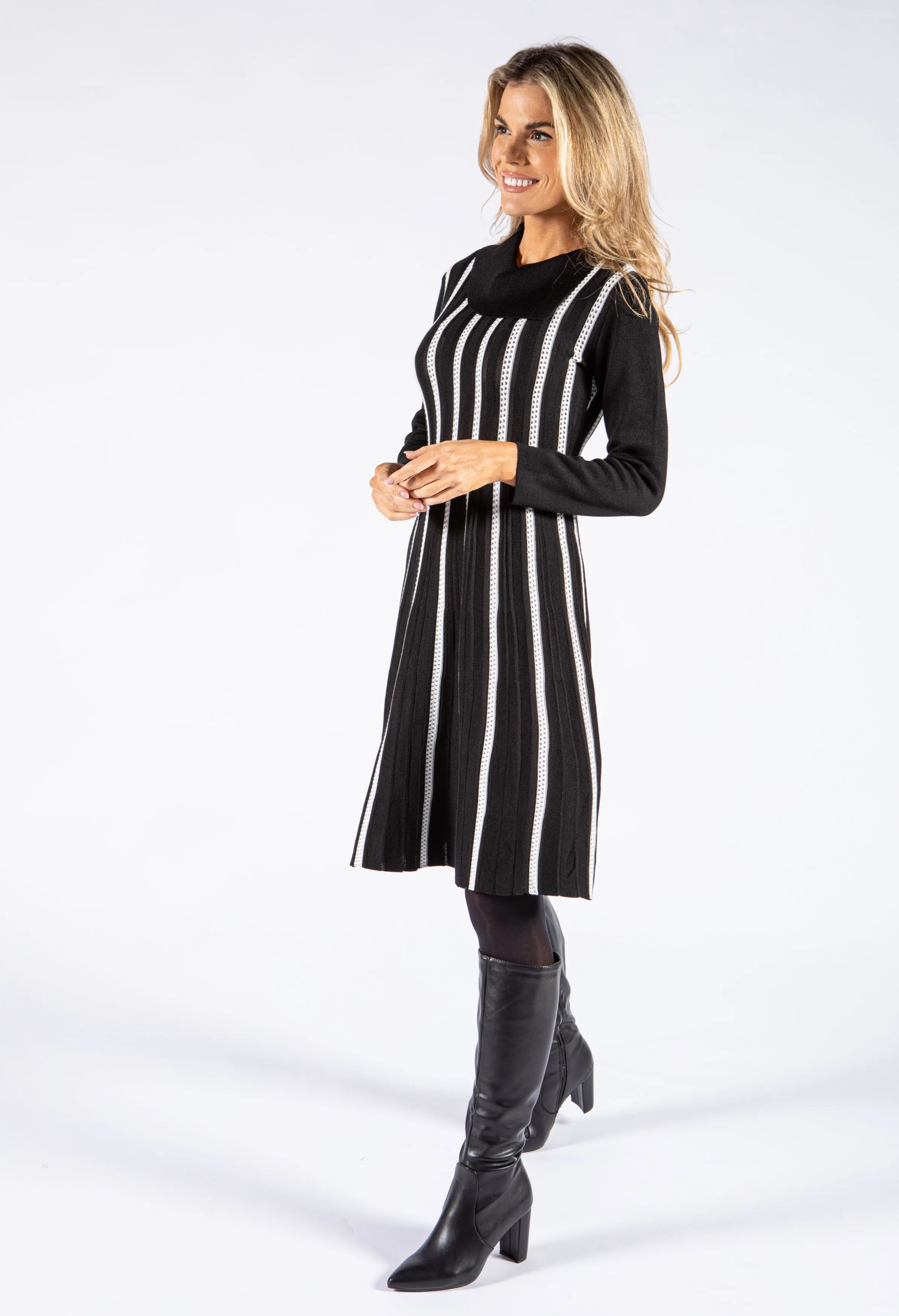 Monogram Ribbed Knit Dress
