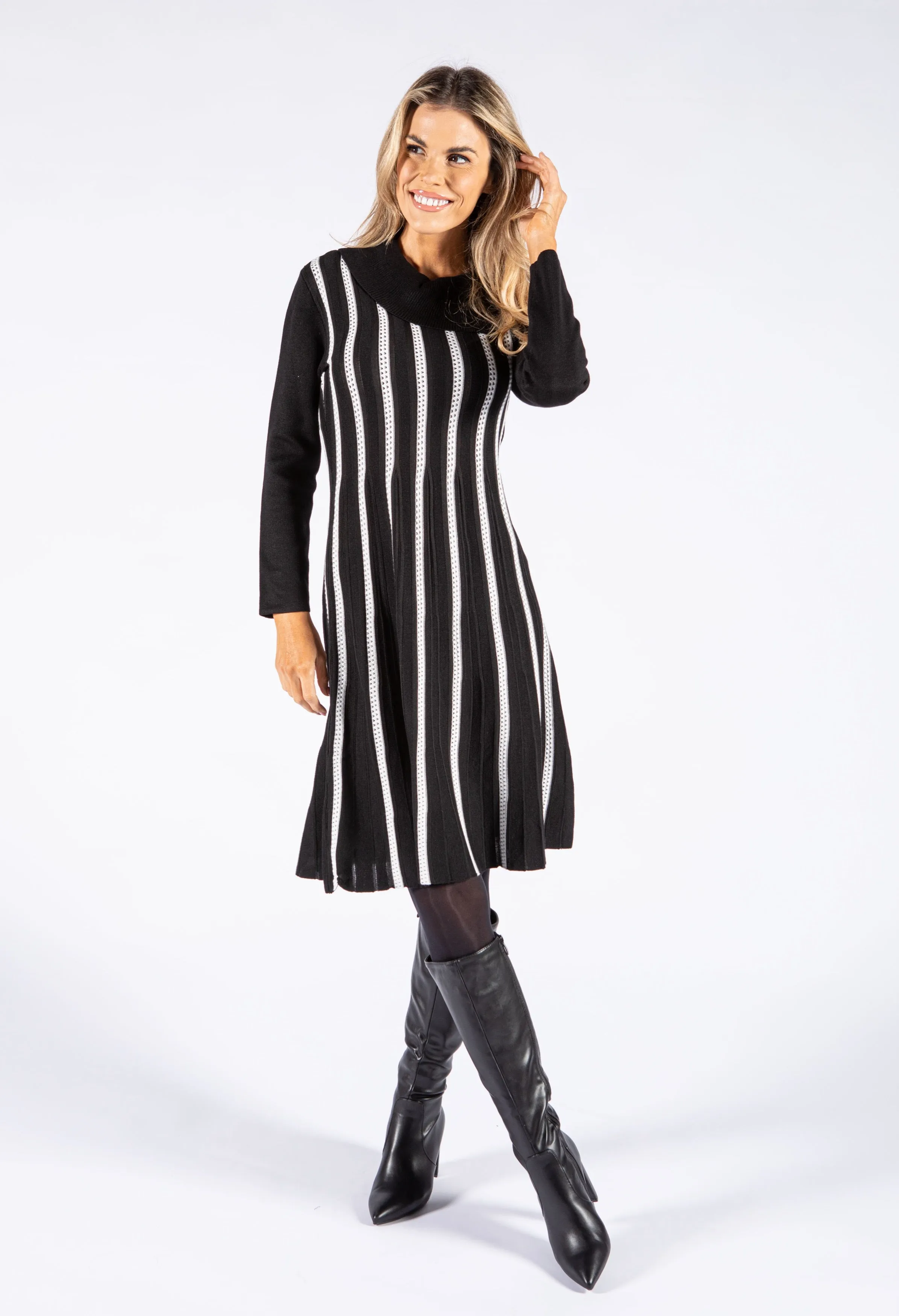 Monogram Ribbed Knit Dress