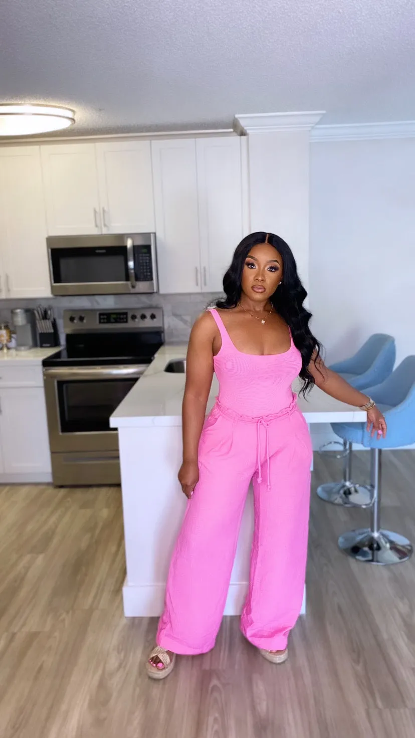 Montego Bay Pants Set (Pink)