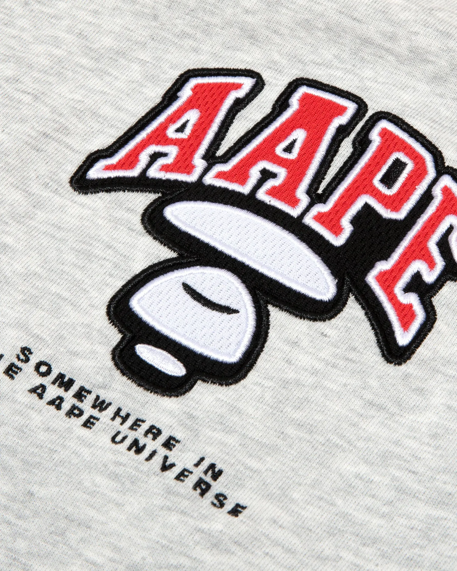 Moonface embroidered reversible zip-up hoodie