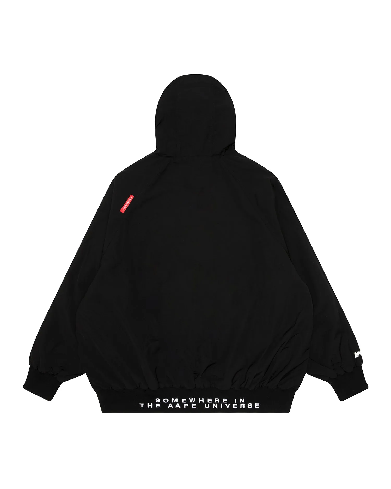 Moonface embroidered reversible zip-up hoodie