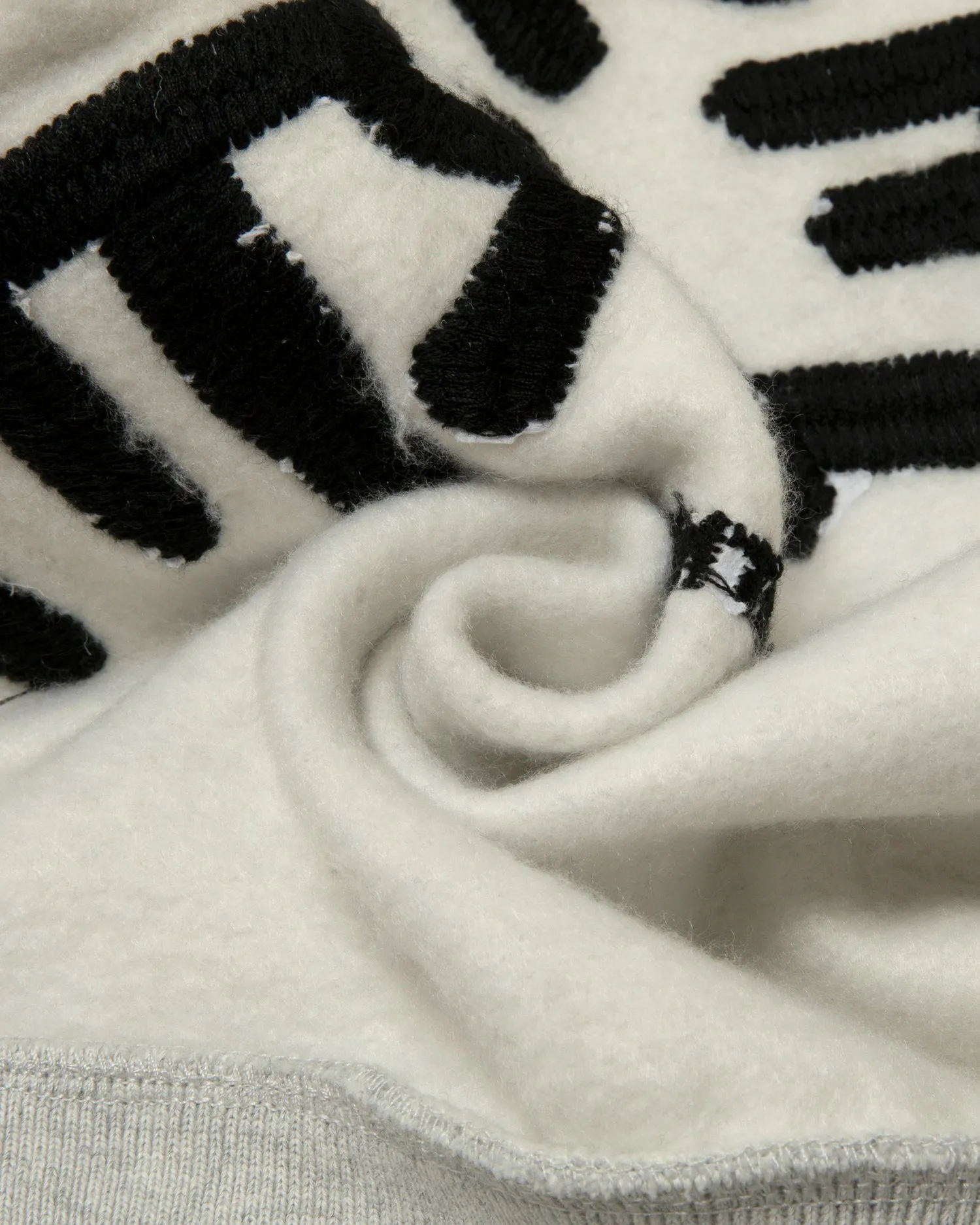 Moonface logo hooded varsity jacket