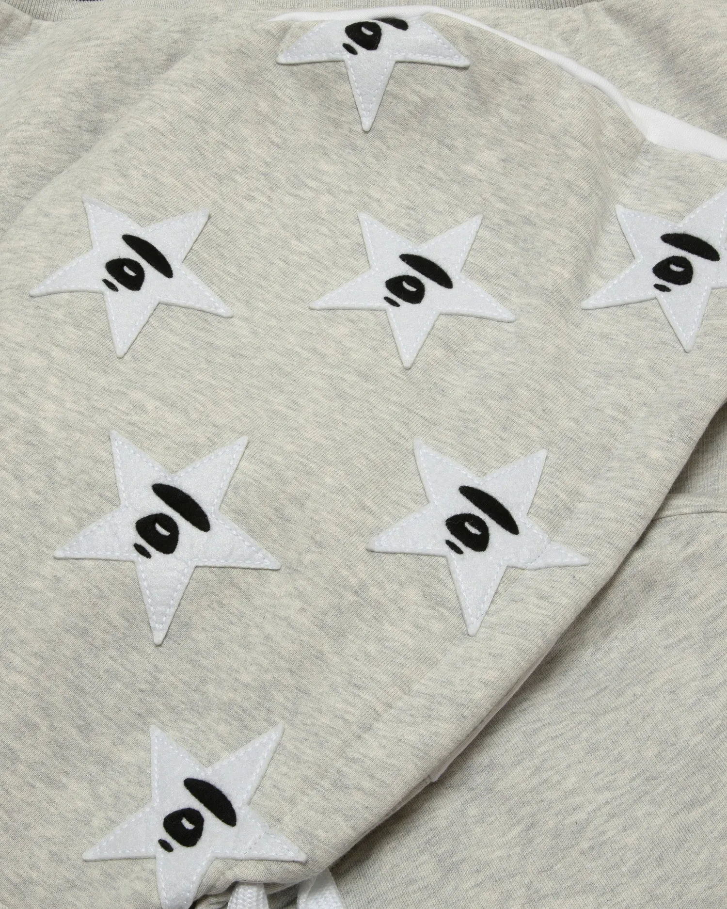 Moonface logo hooded varsity jacket