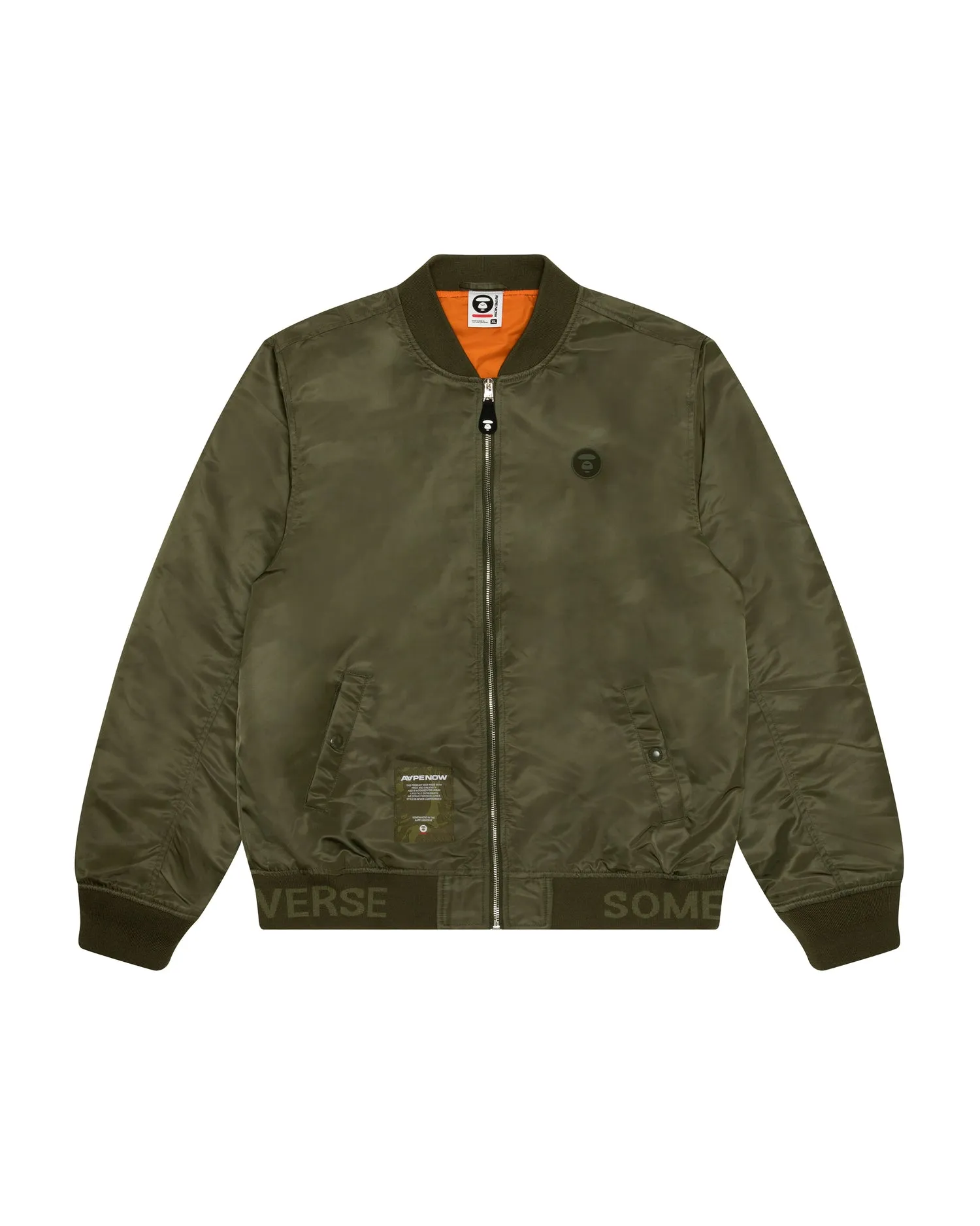 Moonface logo zip-up bomber jacket