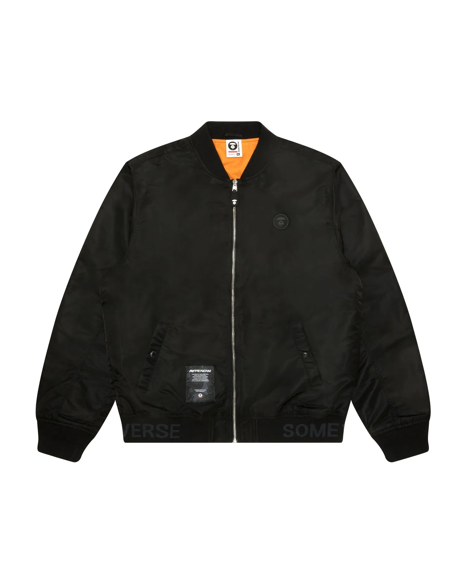 Moonface logo zip-up bomber jacket