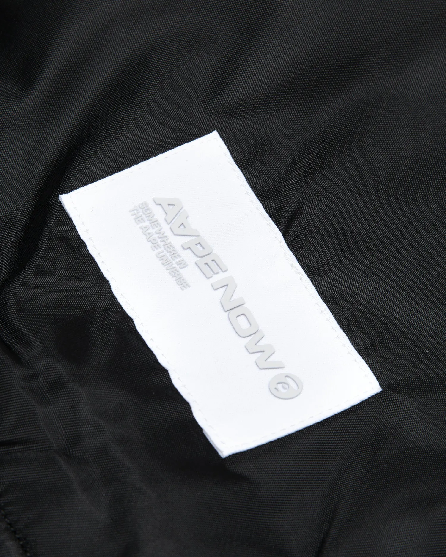 Moonface patch jersey baseball jacket