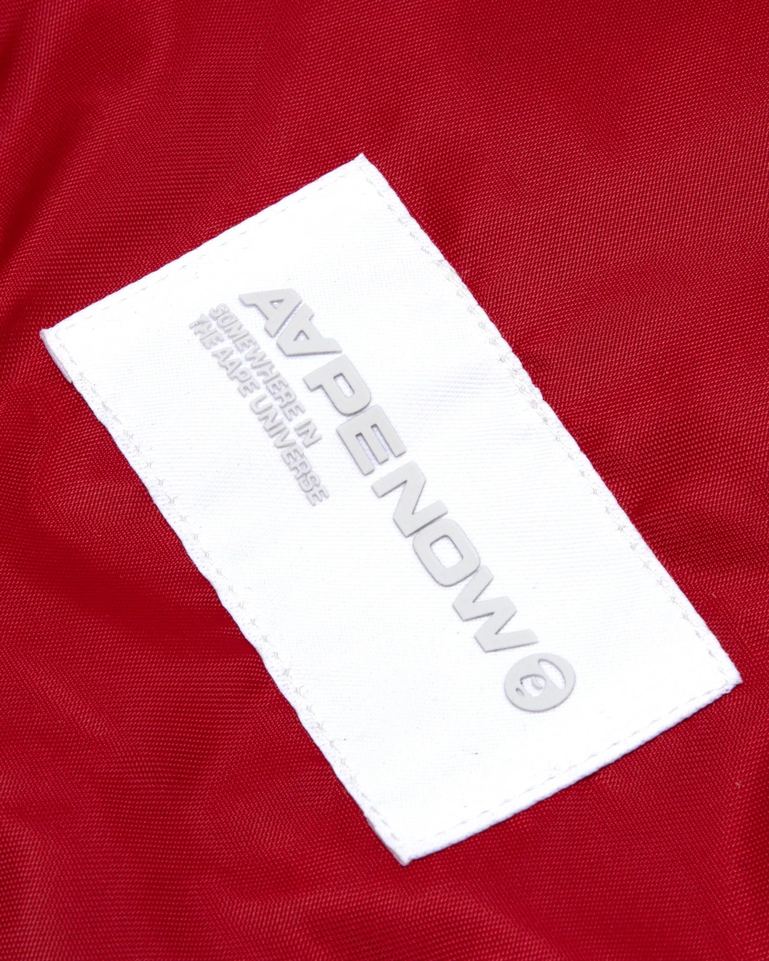 Moonface patch jersey baseball jacket