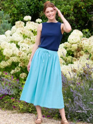 Mudeford muslin skirt lagoon