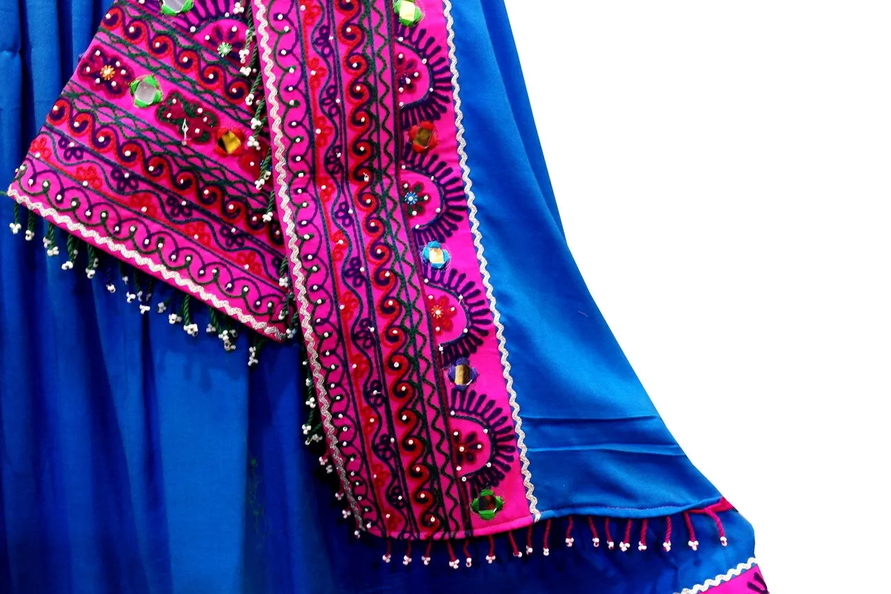 Muslimah Fashion Afghan Clothes In LIght Blue Persian Wedding Frocks
