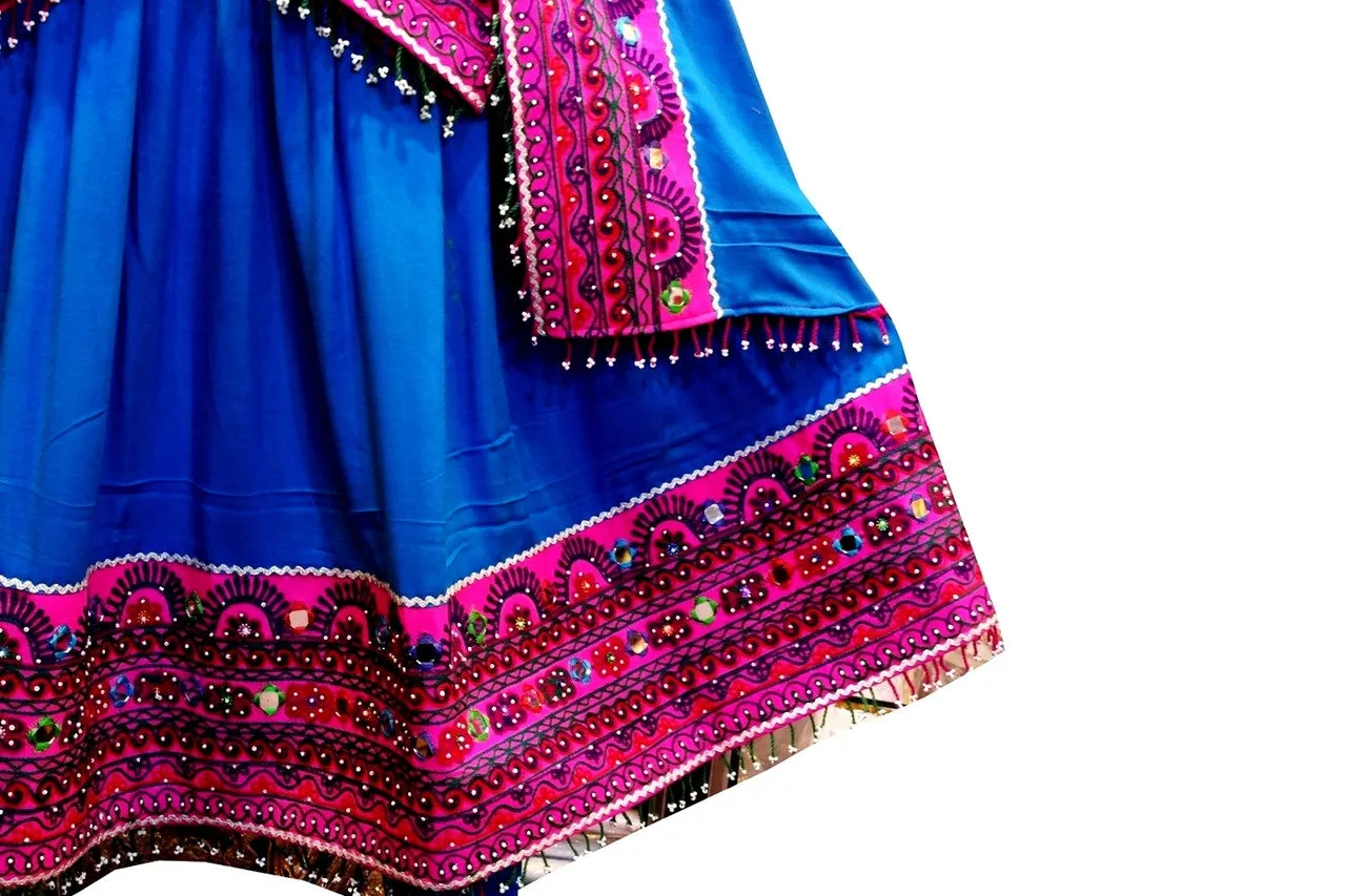 Muslimah Fashion Afghan Clothes In LIght Blue Persian Wedding Frocks