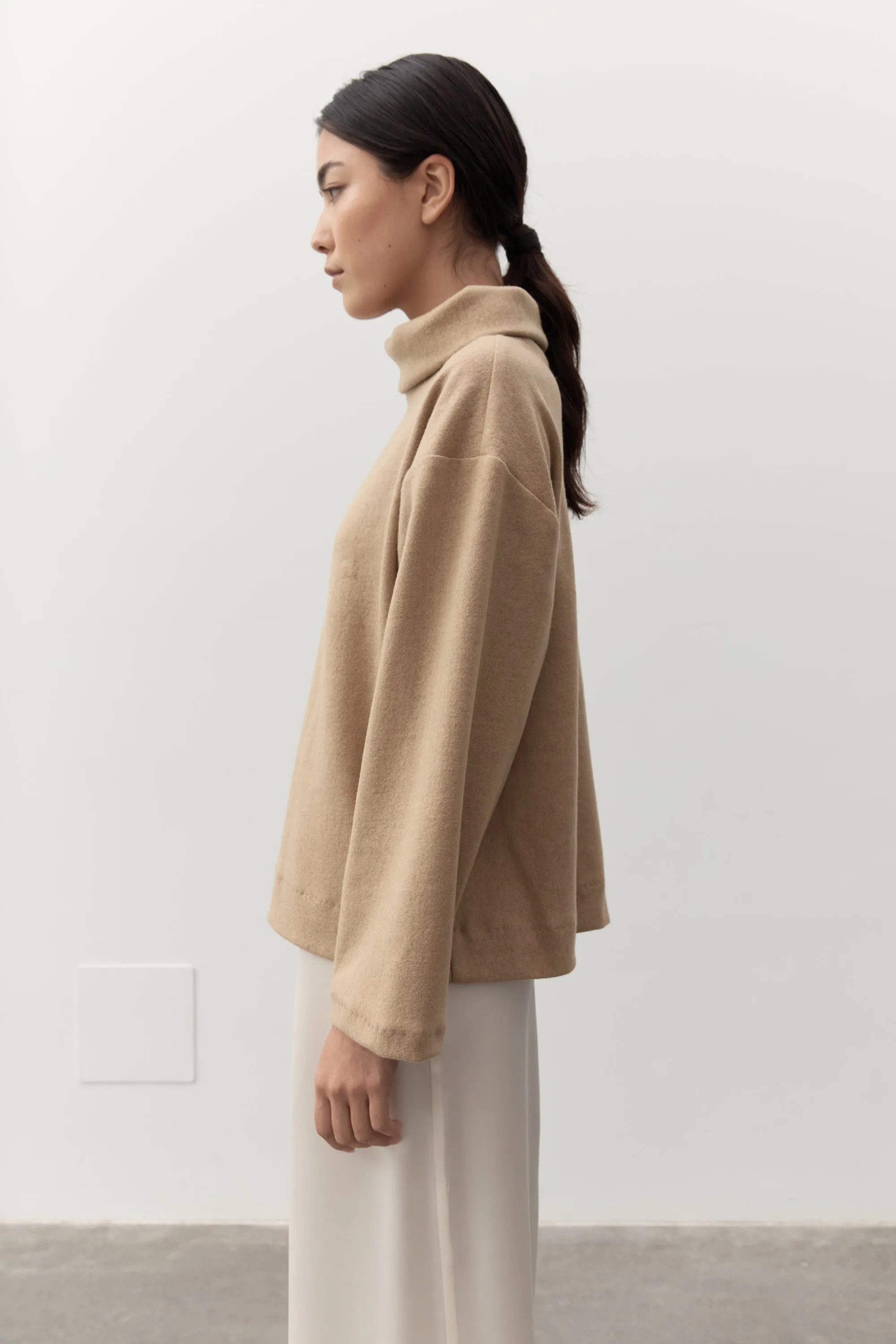 NAOMI SILK SLIP SKIRT - CREAM