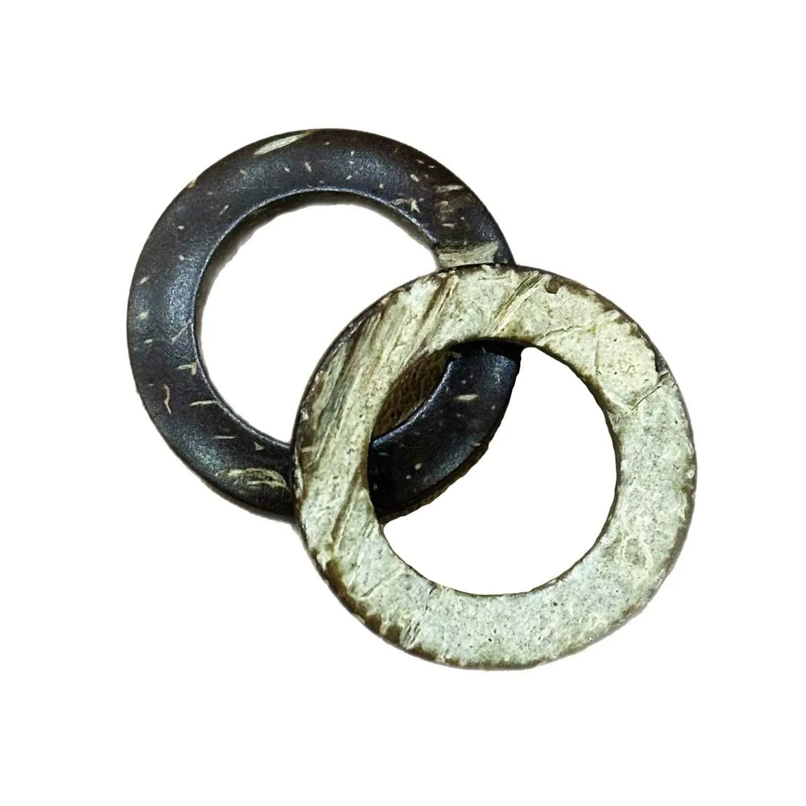 Natural Coconut Shell Ring Buttons 8-Size (15-63mm) 96 Pack