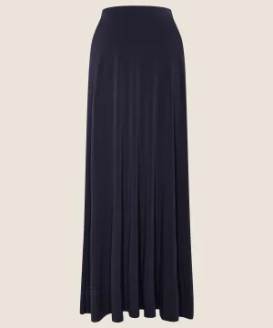 Navy A-Line Jersey Maxi Skirt