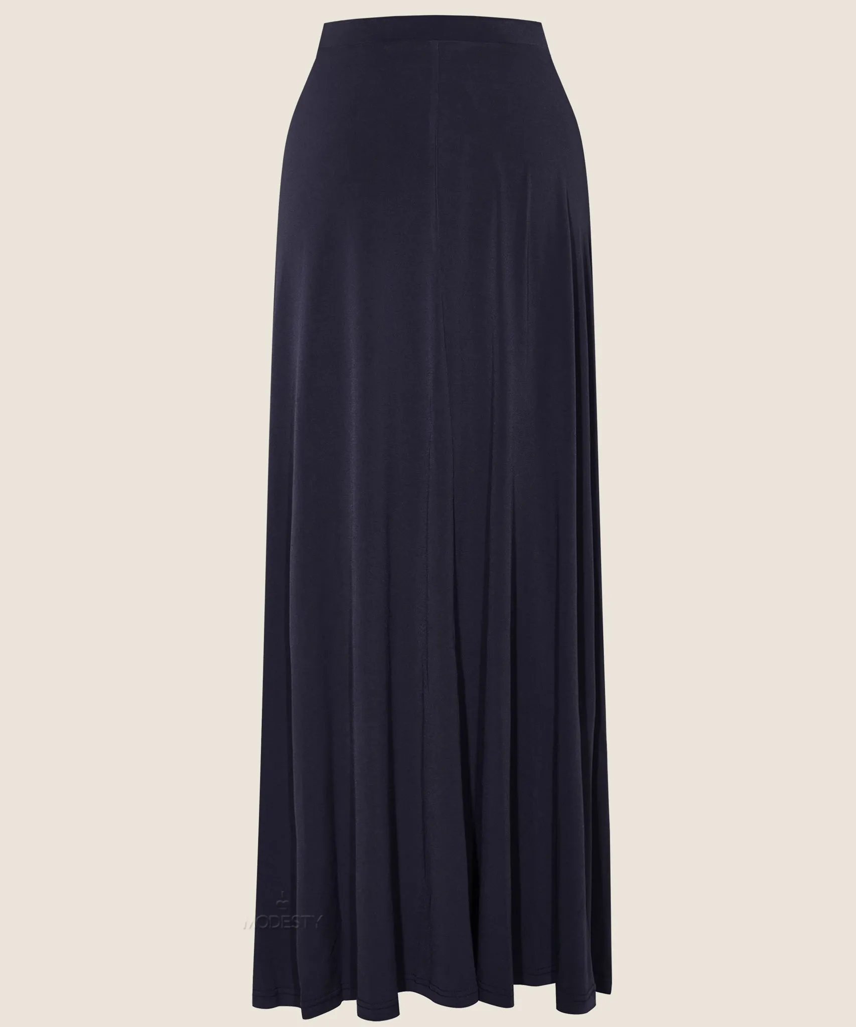 Navy A-Line Jersey Maxi Skirt
