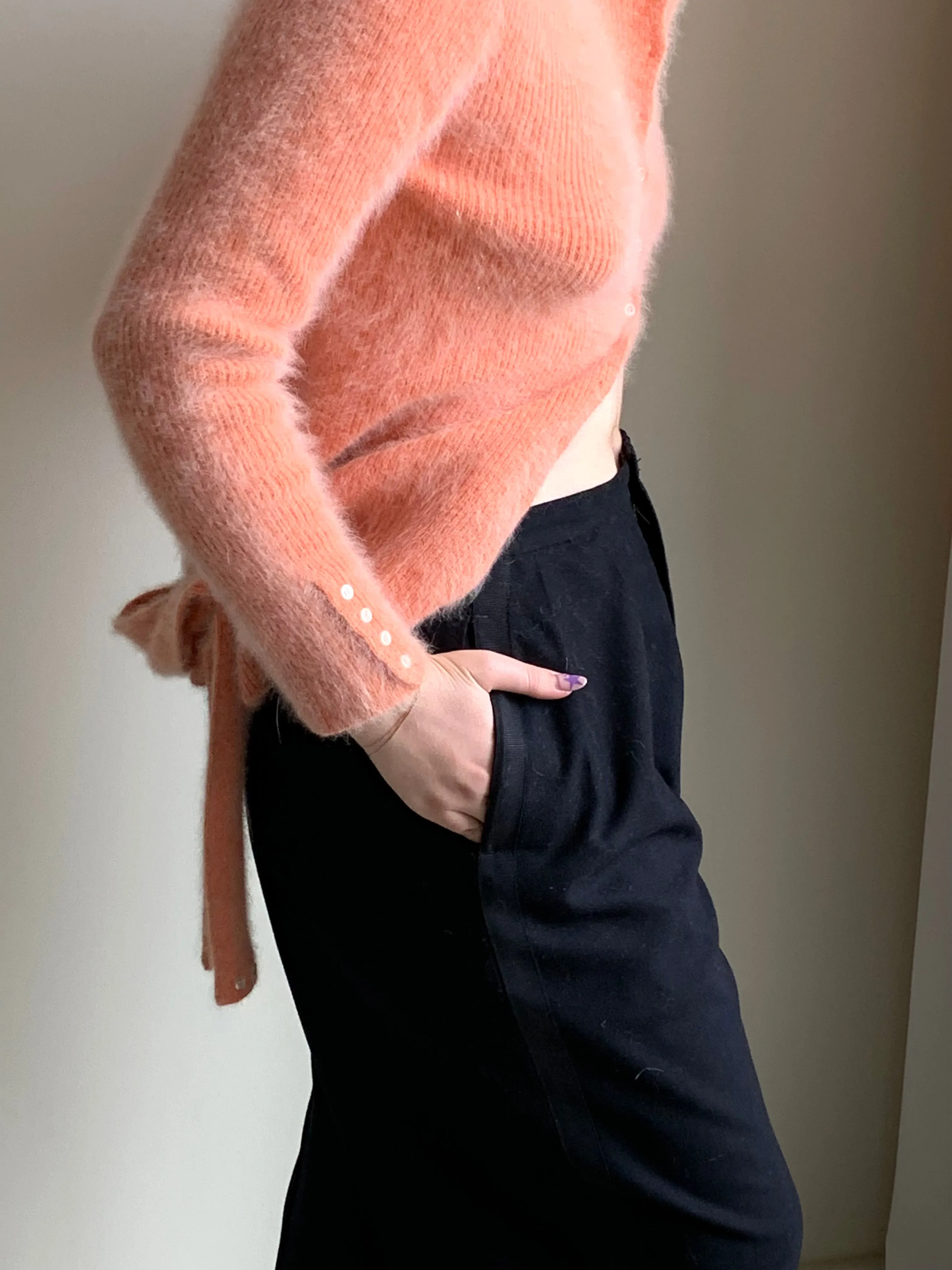 Navy wool trouser pants