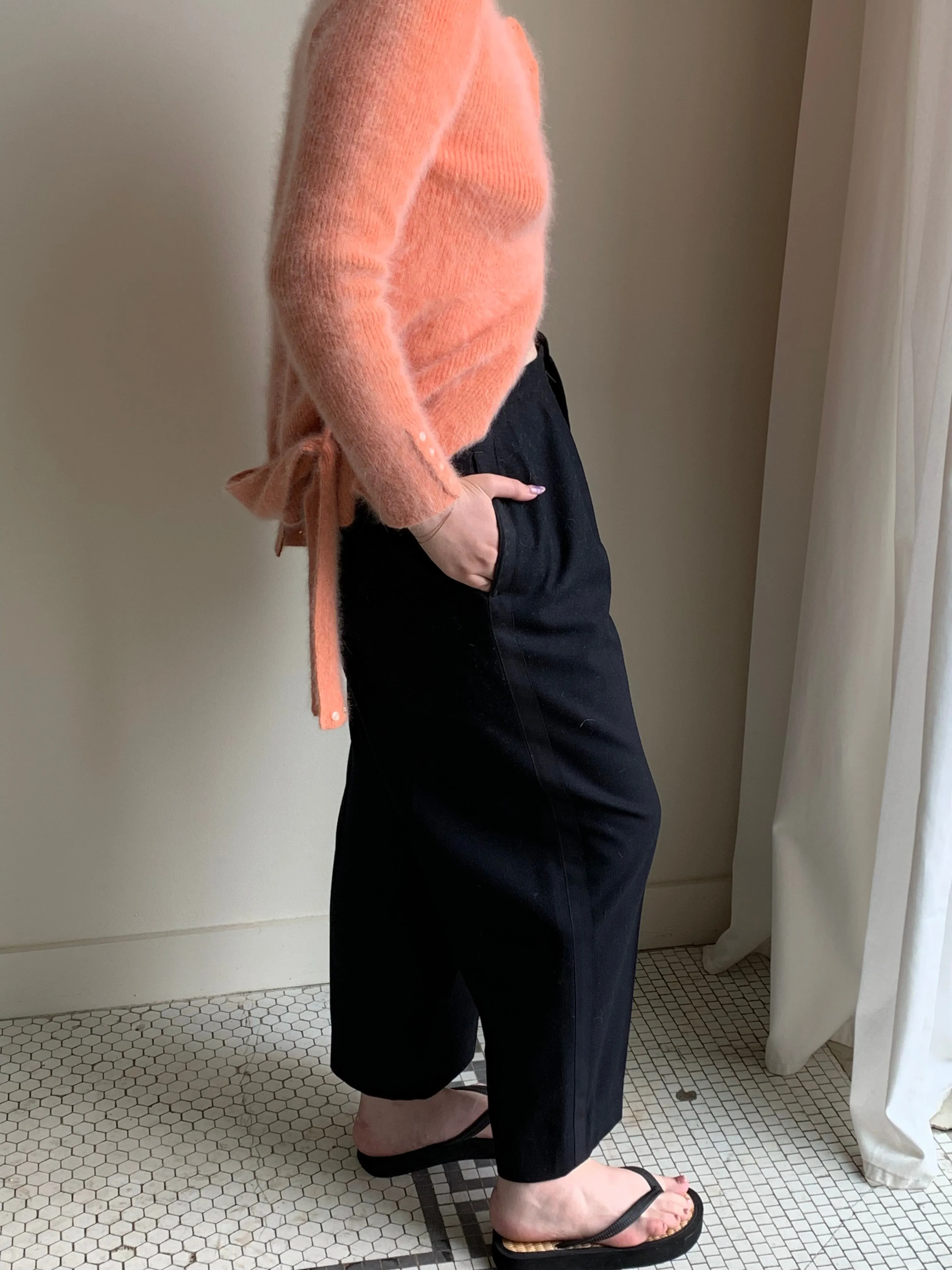 Navy wool trouser pants