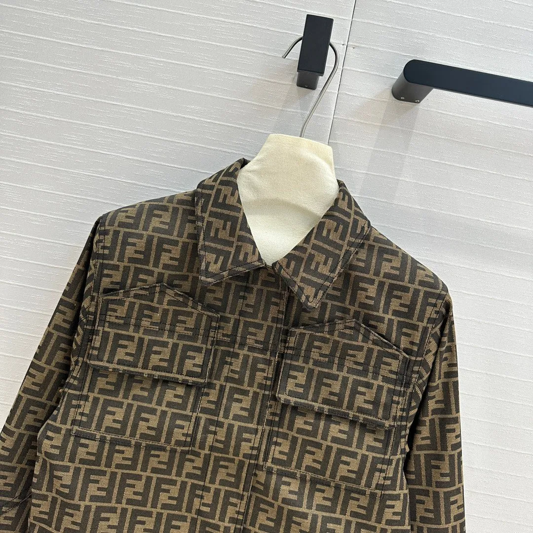 New classic letter print short jacket