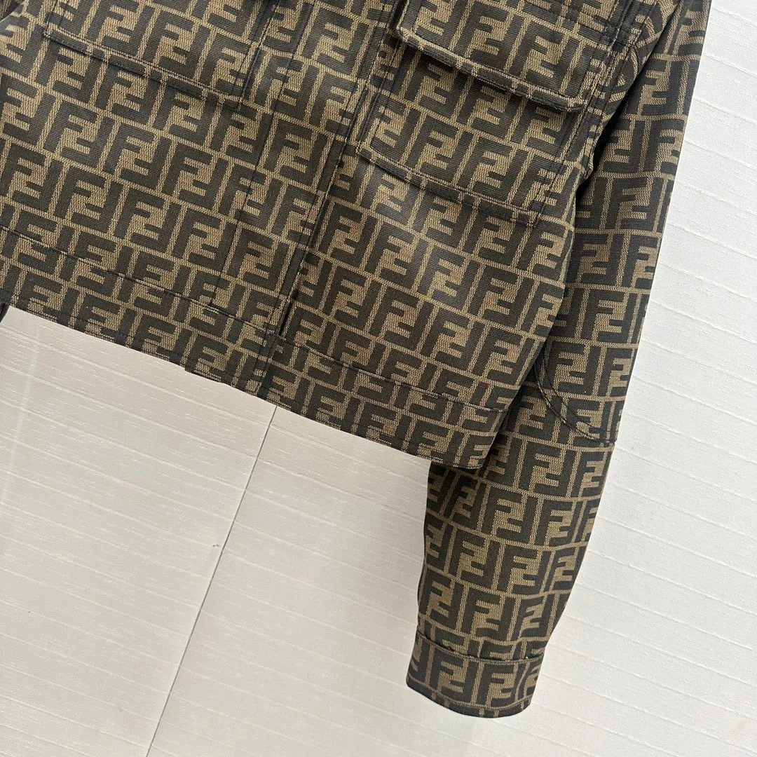 New classic letter print short jacket