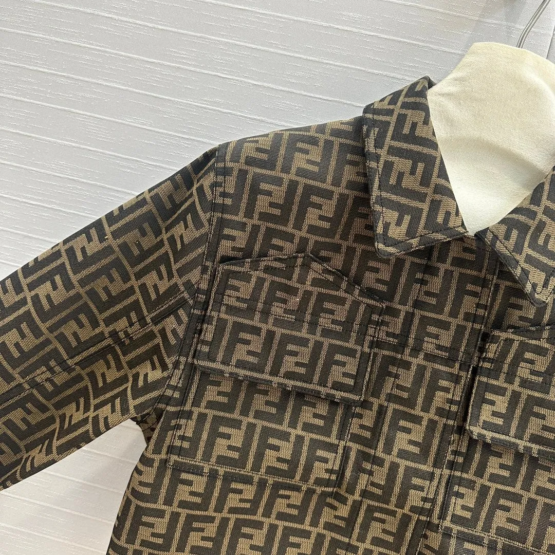 New classic letter print short jacket