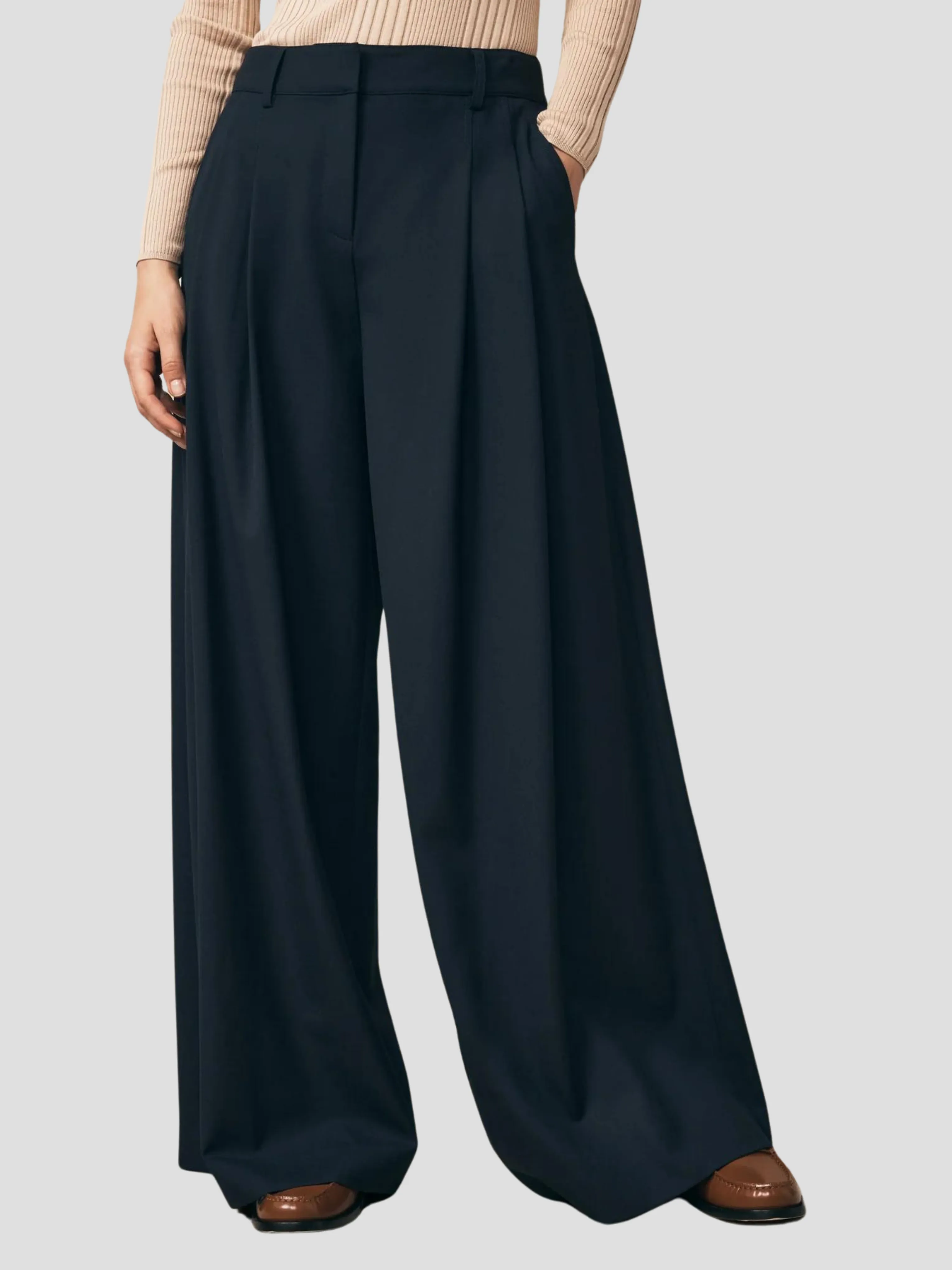 New Didi Wool Twill Pant in Charcoal