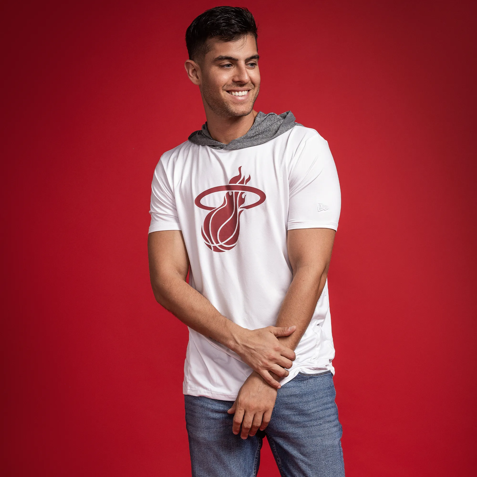 New Era Miami HEAT Logo Hoodie Tee