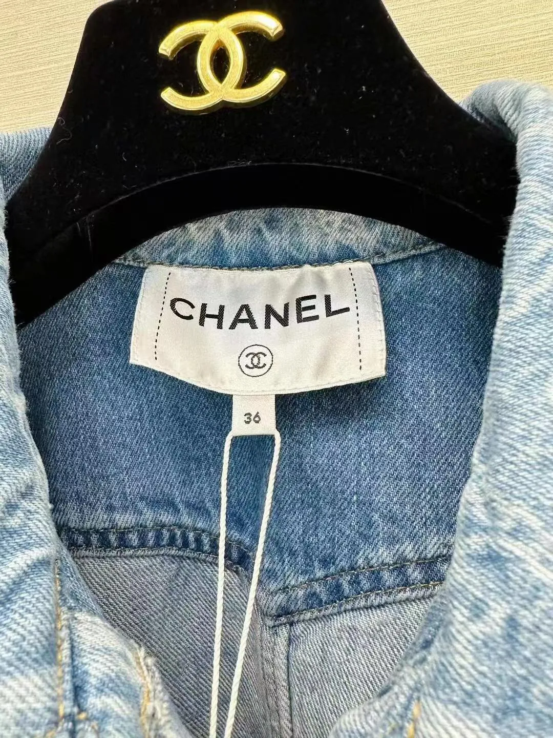 New Logo Print Denim Jacket