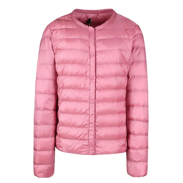 NewBang Brand Down Coat Female Ultra Light Down Jacket Women Thin Slim Windbreaker Without Collar Coat Lightweight Warm Parkas