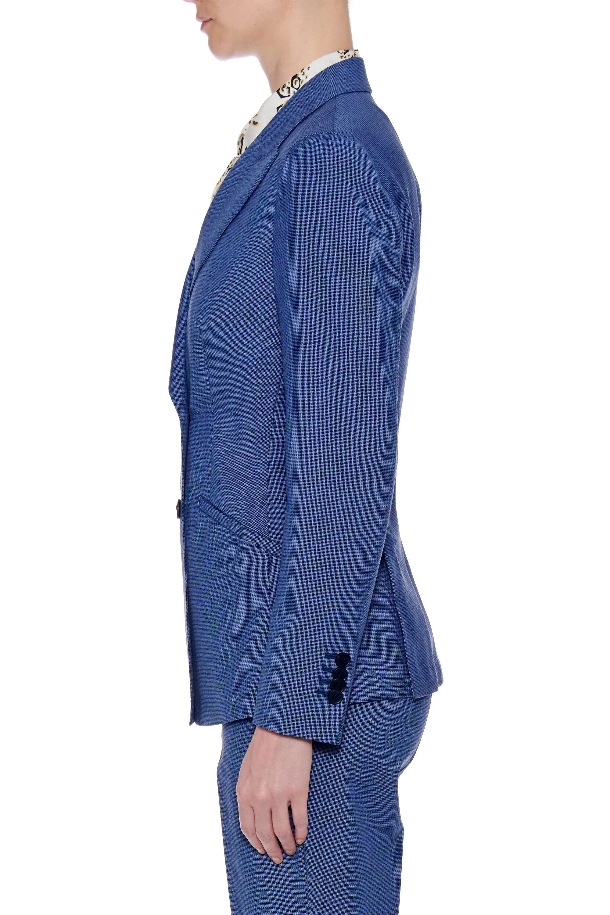 Nice Jacket - Double breasted slim fit suit jacket in blue
