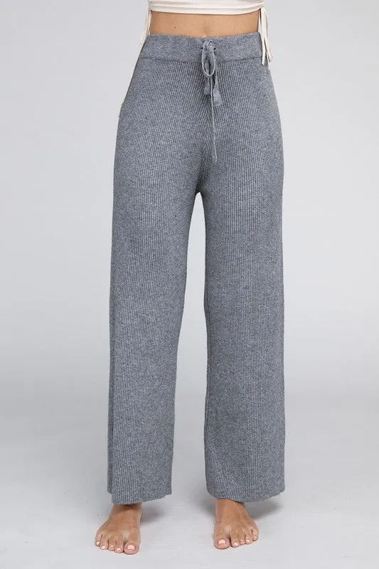 Nuvi Apparel Solid Knit Pants