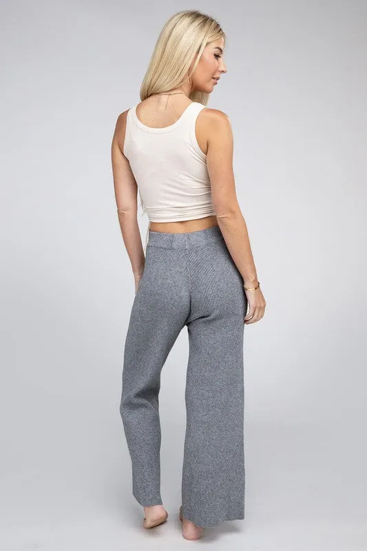 Nuvi Apparel Solid Knit Pants