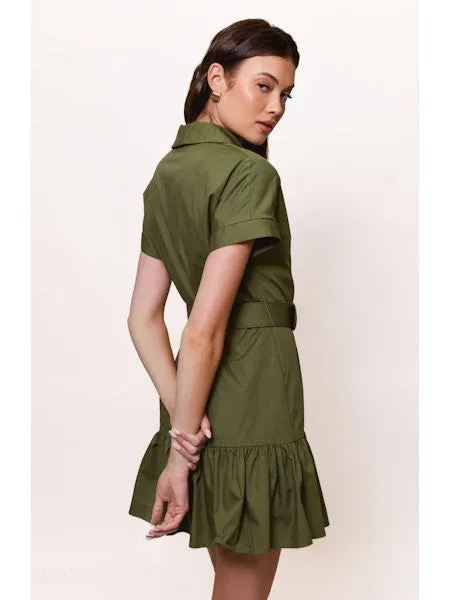 Olive Belted Mini