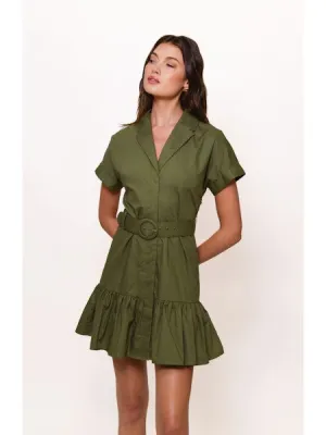 Olive Belted Mini
