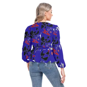 Origen Destination Women's Long-sleeve Flare Peplum blouse
