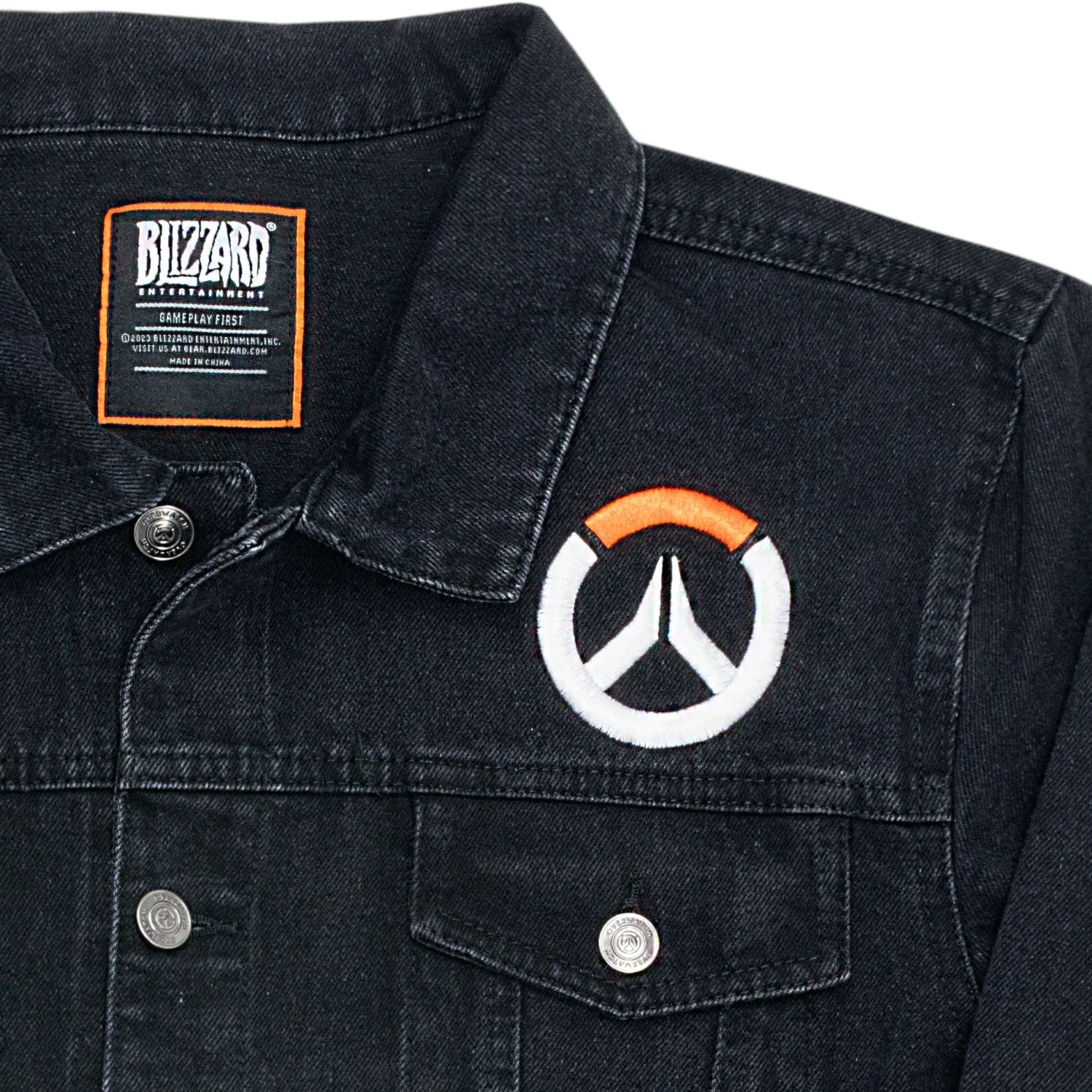 Overwatch Denim Black Button-Up Jacket