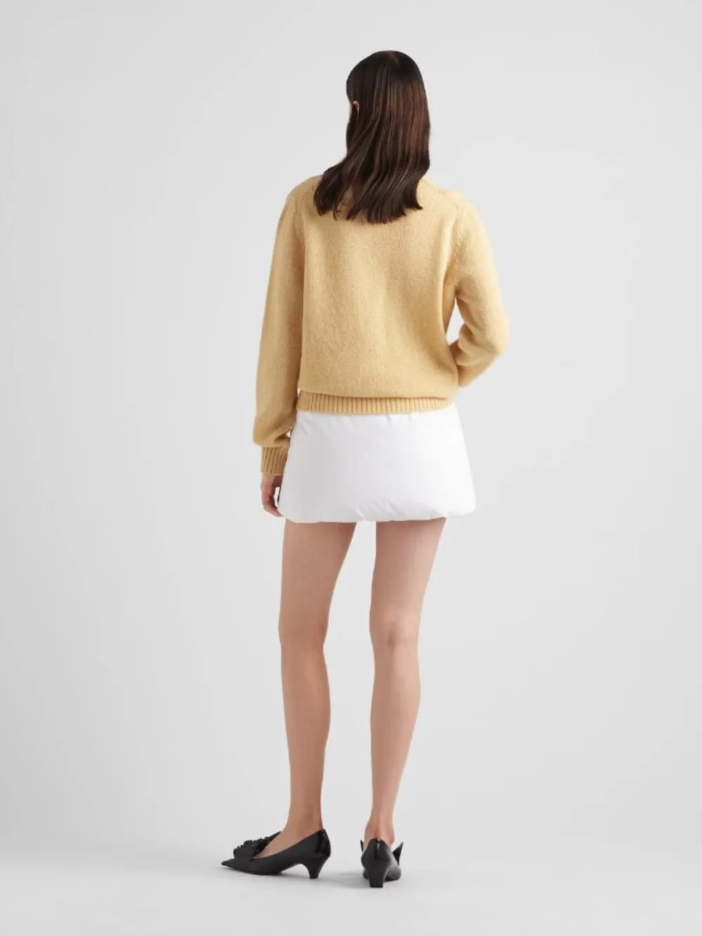Padded Cotton Miniskirt