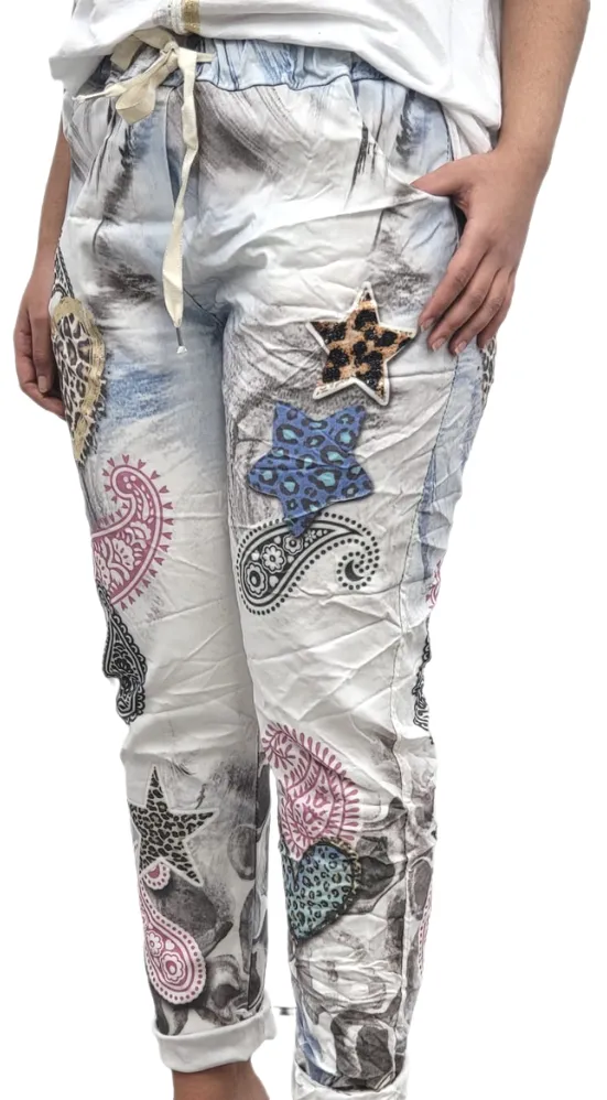 PAISLEY cotton stretch pants