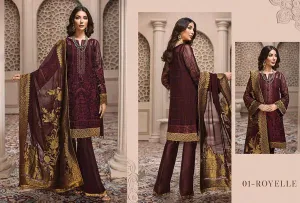 Pakistani Latest Burgundy Color Chiffon Festive Wear # C1923