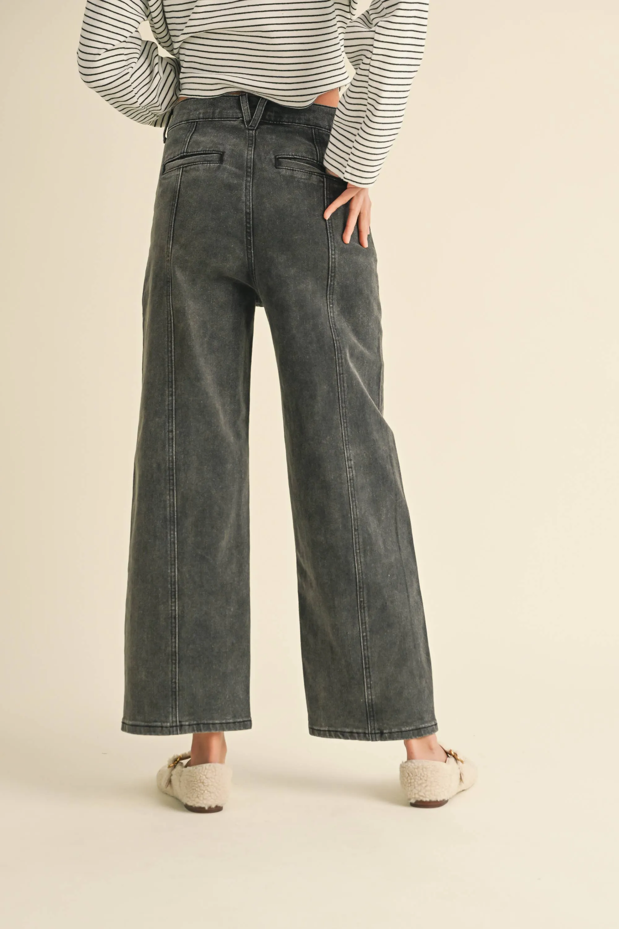Paneled Stretch Denim