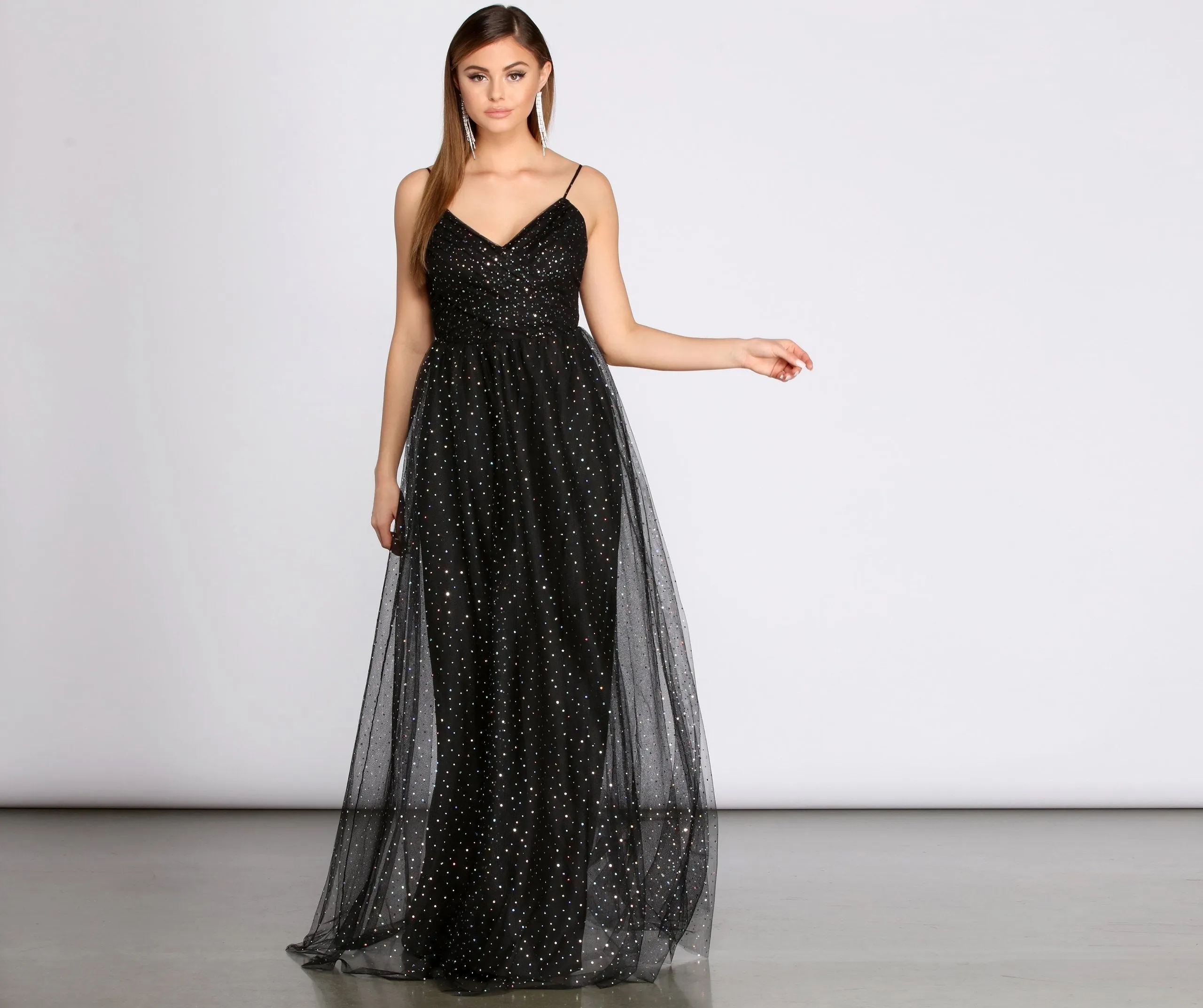 Parker Heat Stylish Stone Tulle Dress