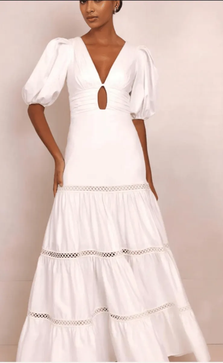 PatBO - Maxi Dress With Plunge Neckline