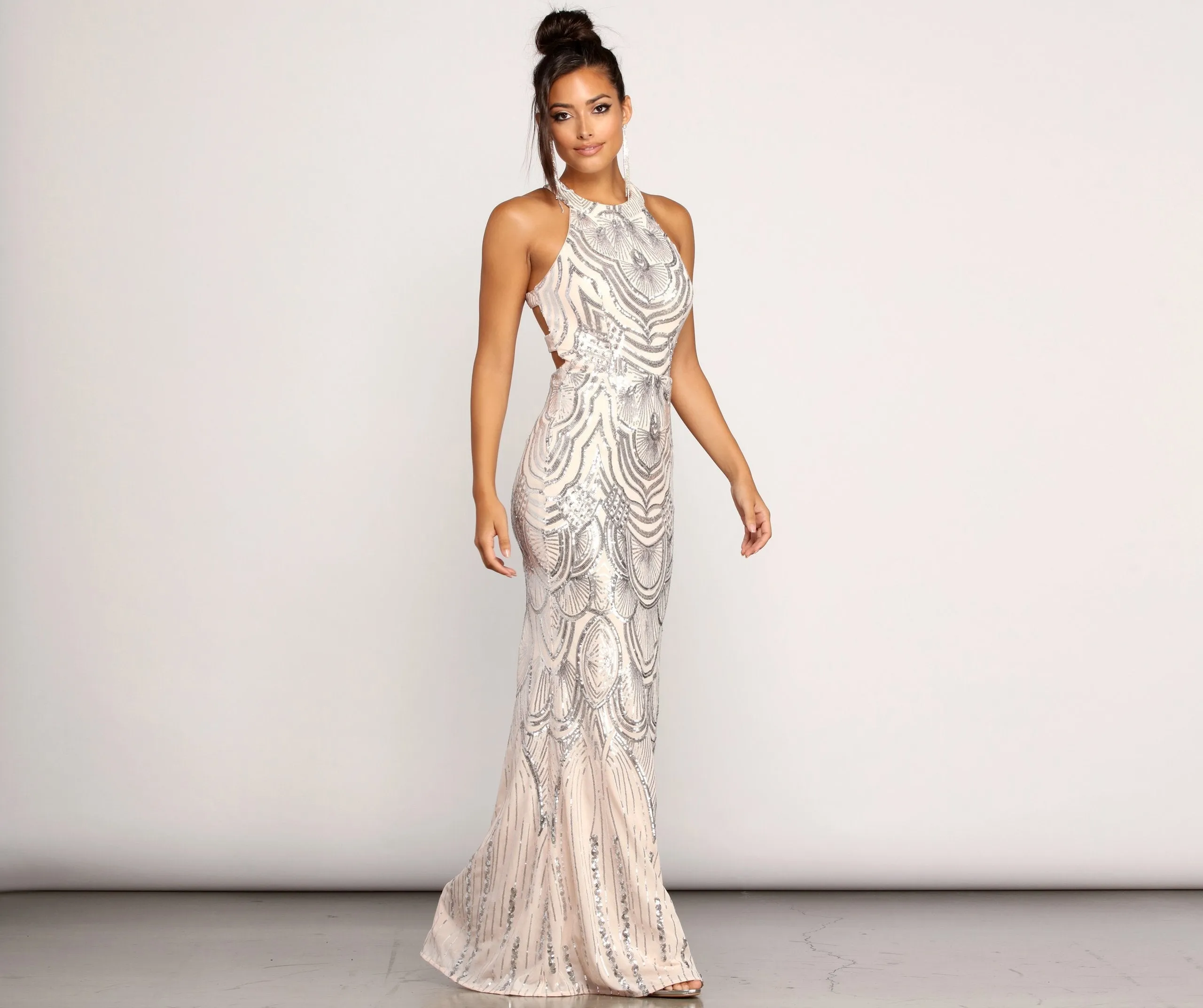 Payton Formal Stylish Sleeveless Sequin Dress