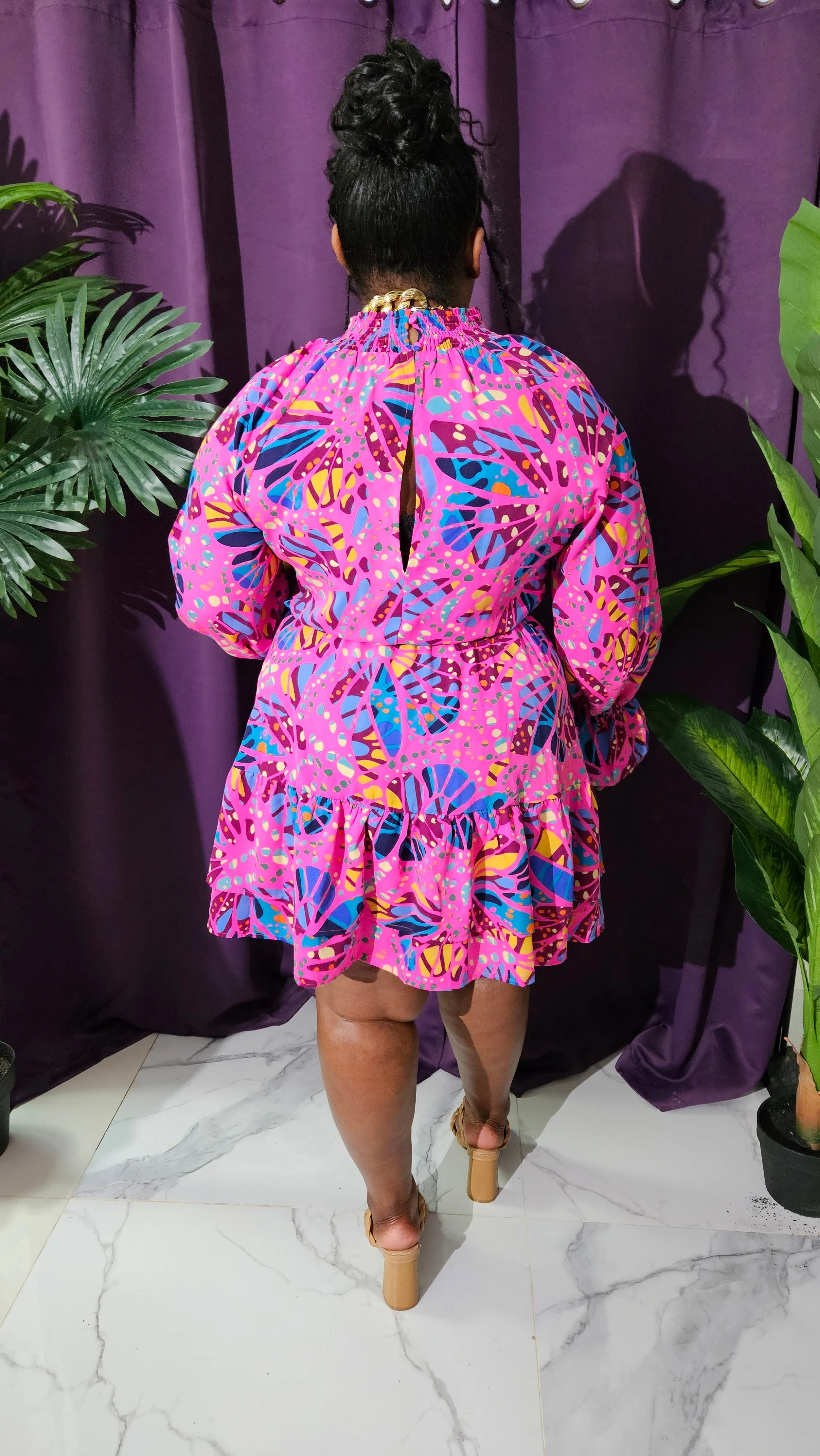 Pink Potion Tiered Ruffle Mini Dress