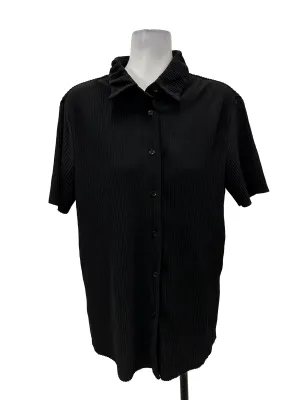 Pitch Black Pleated Blouse