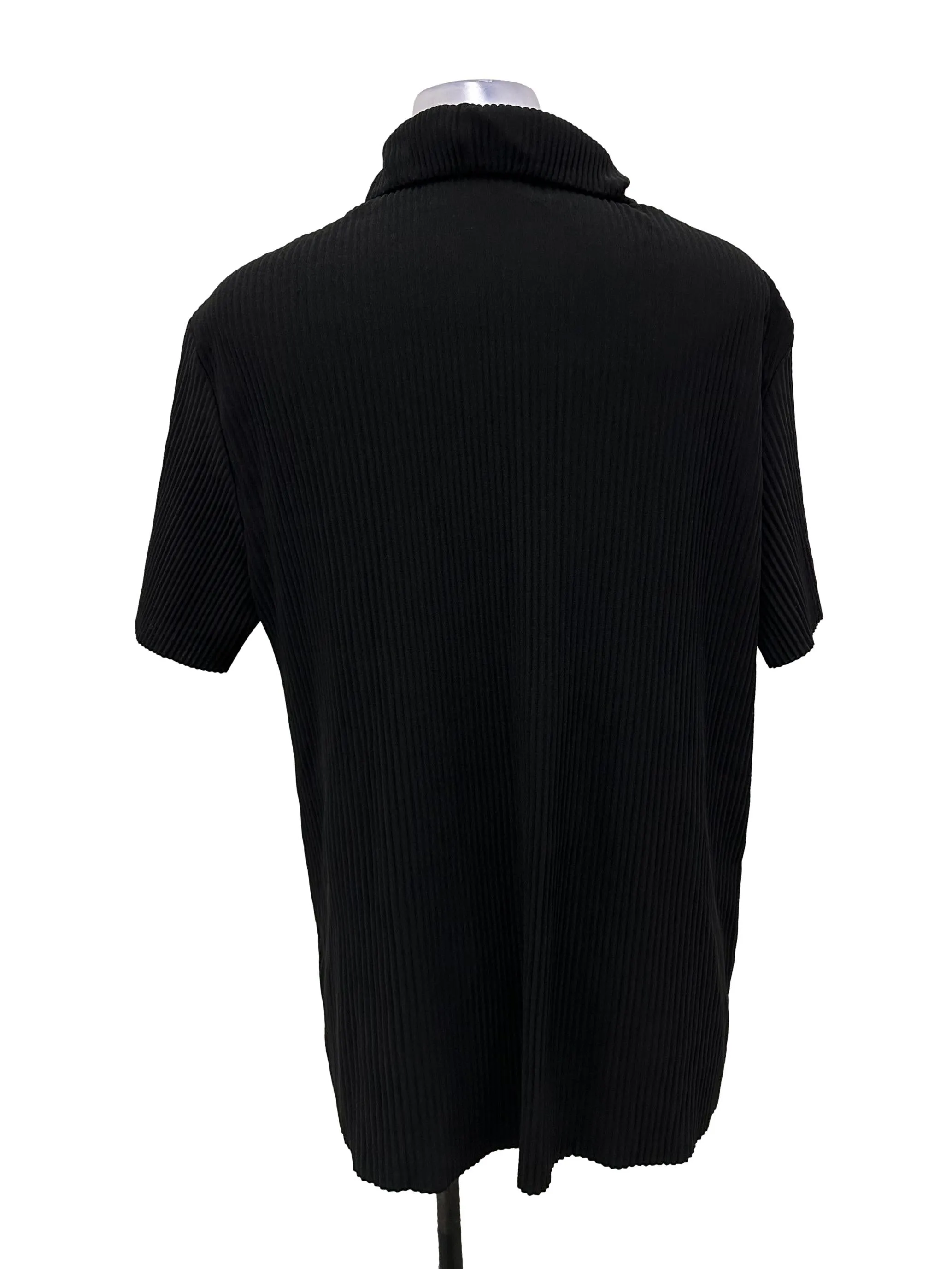 Pitch Black Pleated Blouse
