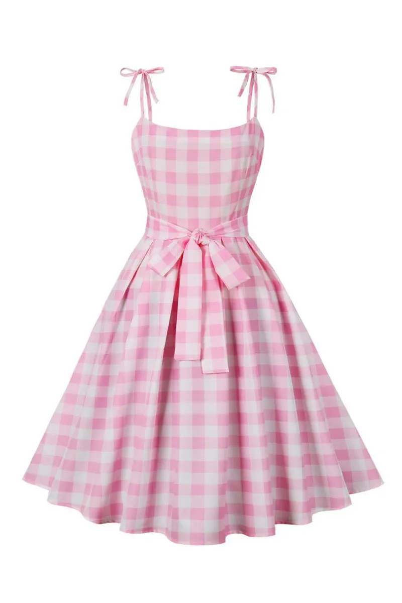 Plaid Pin Up Vintage 1950s Dresses