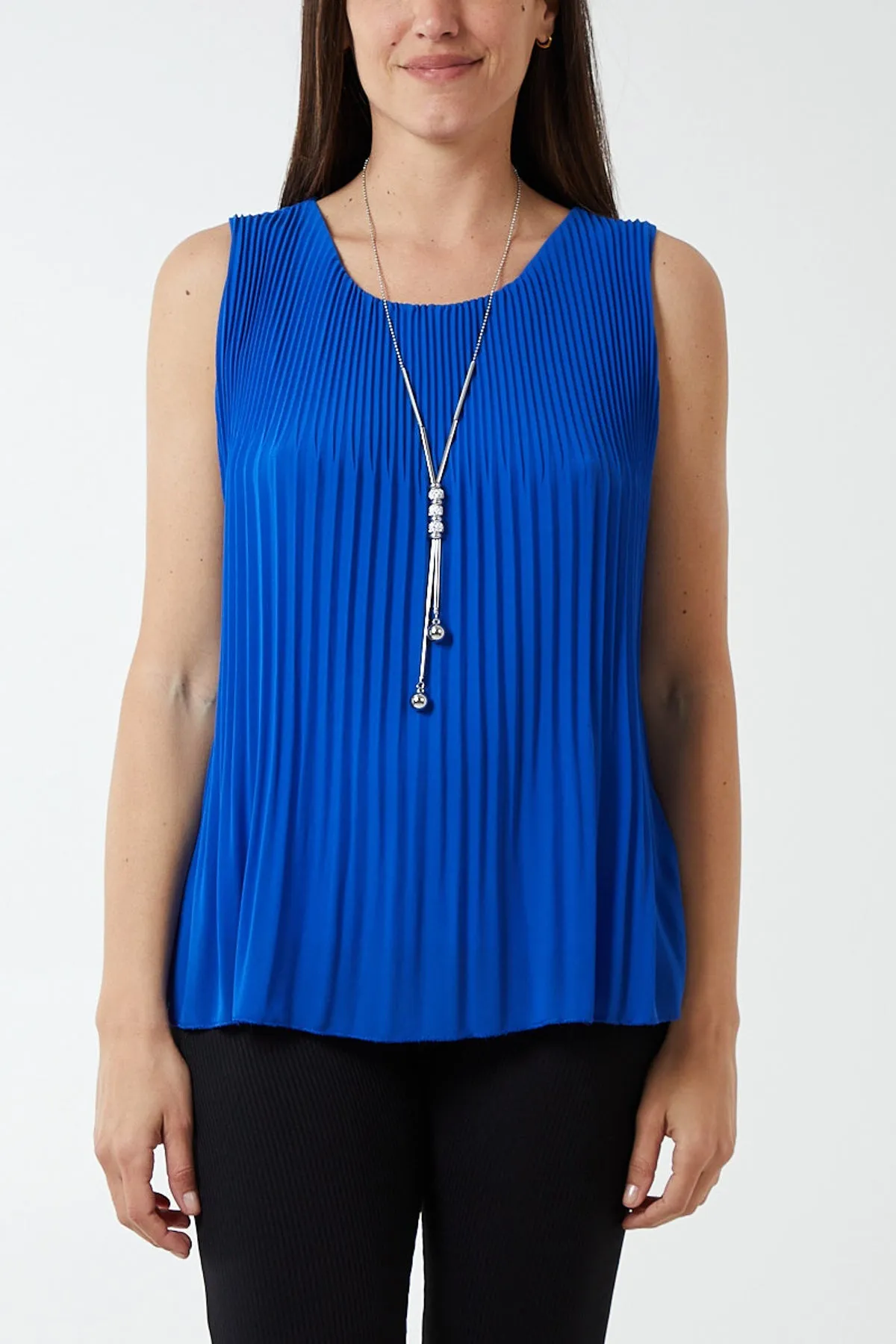 Pleated Necklace Vest