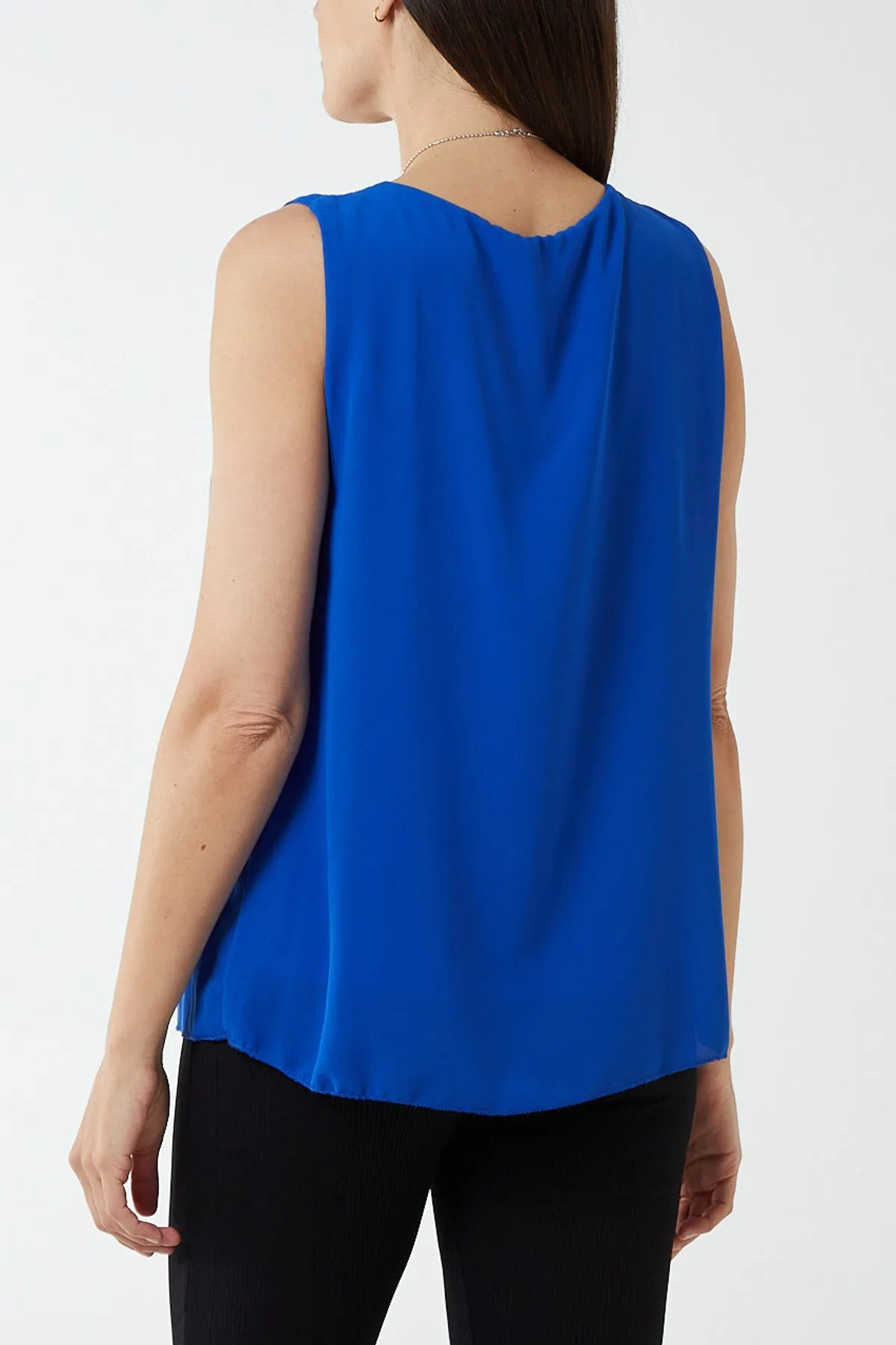 Pleated Necklace Vest
