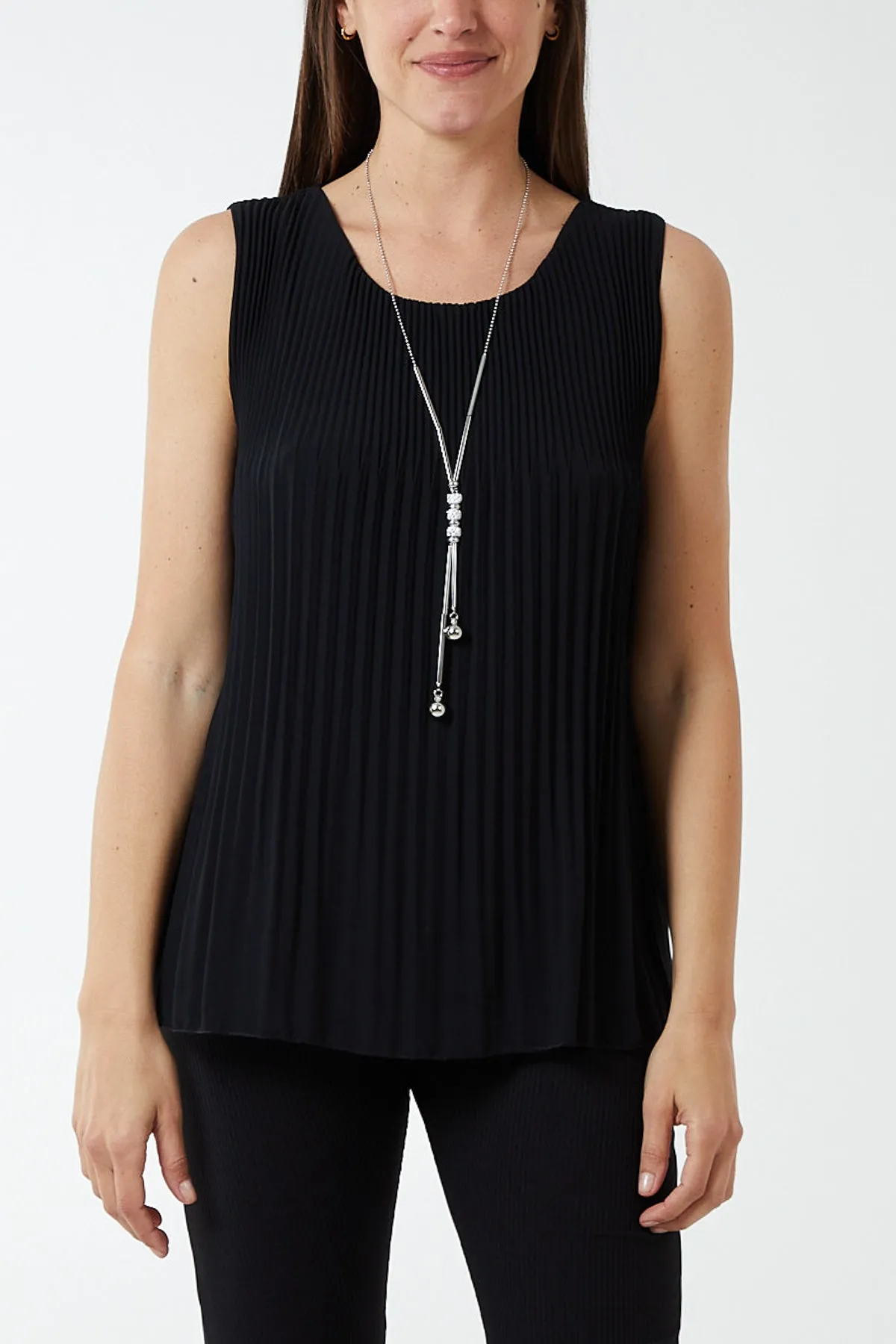 Pleated Necklace Vest