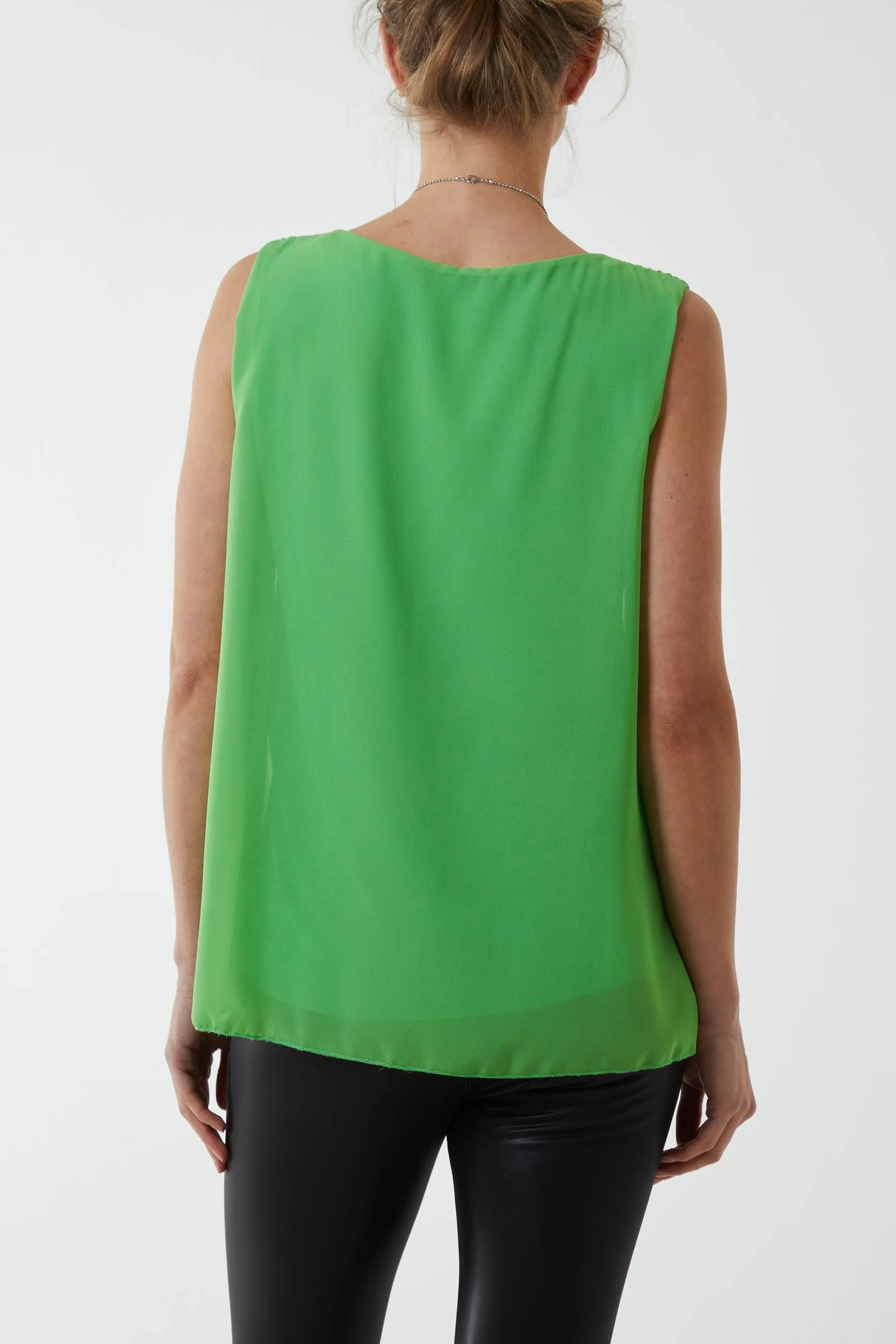 Pleated Necklace Vest