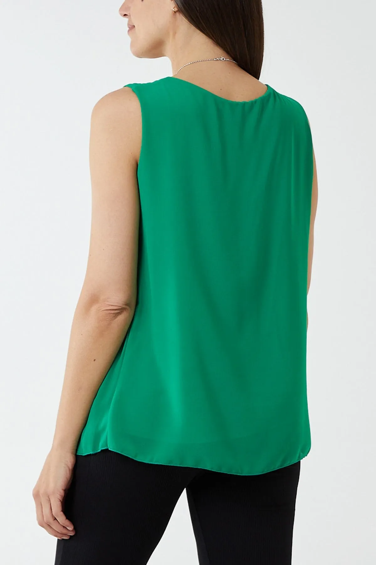 Pleated Necklace Vest